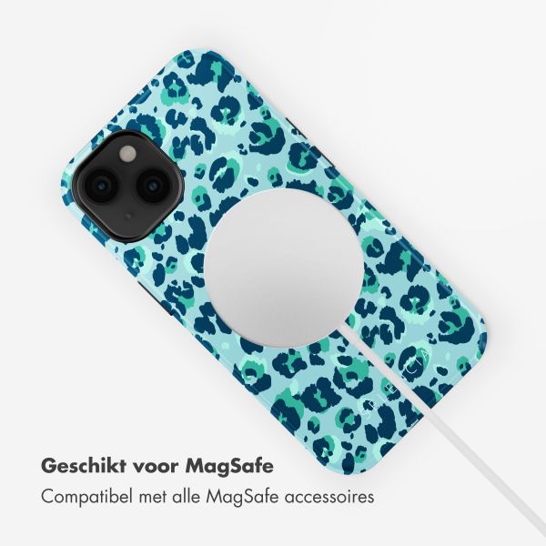 Selencia Vivid Tough Backcover met MagSafe iPhone 14 - Wild Spots Light Blue