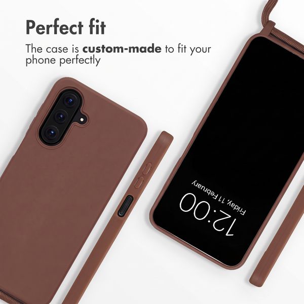 imoshion Silicone Case with Strap Samsung Galaxy A37 (5G) - Brown