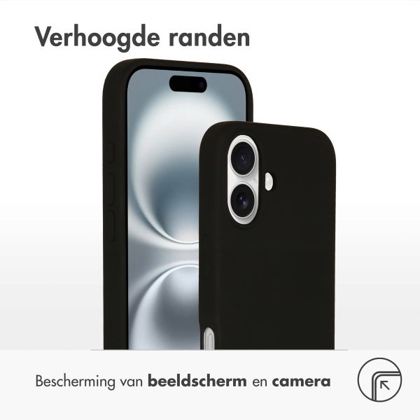 Accezz Liquid Silicone Backcover met MagSafe Apple iPhone 16 - Zwart