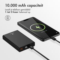 imoshion Ultra Series Aluminium Powerbank 10.000 mAh - Quick Charge en Power Delivery - Black
