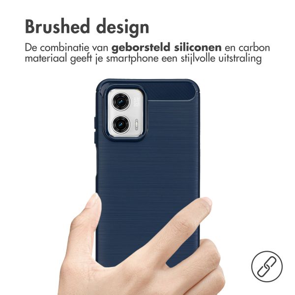 imoshion Brushed Backcover Motorola Moto G73 - Donkerblauw