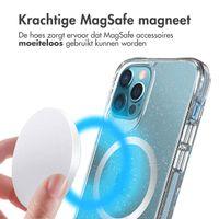 imoshion Clear Glitter Backcover met MagSafe Apple iPhone 12 (Pro) - Zilver