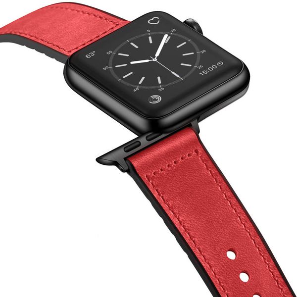 imoshion Echt lederen bandje Apple Watch Series 1 t/m 9 / SE (38/40/41 mm) | Series 10 / 11 (42 mm) - Rood