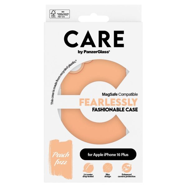 CARE by PanzerGlass Fashion Backcover MagSafe Apple iPhone 16 Plus - Peachy