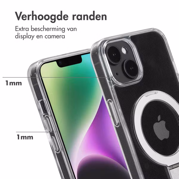 Accezz Ring Stand Backcover met MagSafe Apple iPhone 14 - Transparant