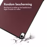 imoshion Trifold Bookcase Apple iPad Air 11 inch (2026) M4 / (2025) M3 / (2024) M2 / Air 5 (2022) / Air 4 (2020) - Bordeaux