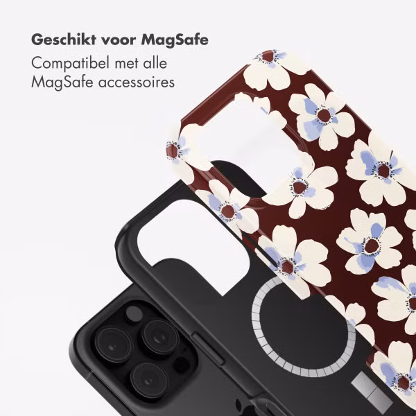 Selencia Vivid Backcover met MagSafe Apple iPhone 16 Pro - Choco Flower Pop