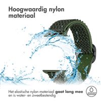 imoshion Elastisch nylonbandje Apple Watch Series 1 t/m 9 / SE (38/40/41 mm) | Series 10 / 11 (42 mm) - Donkergroen
