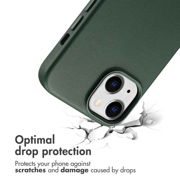 Accezz Leather Back Cover with MagSafe Apple iPhone 15 - Cedar Green