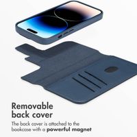 Accezz 2-in-1 Leather Bookcase with MagSafe Apple iPhone 14 Pro - Nightfall Blue