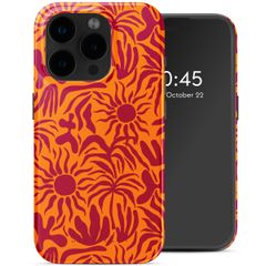 Selencia Vivid Tough Backcover met MagSafe iPhone 15 Pro - Tropical Vibes Apricot