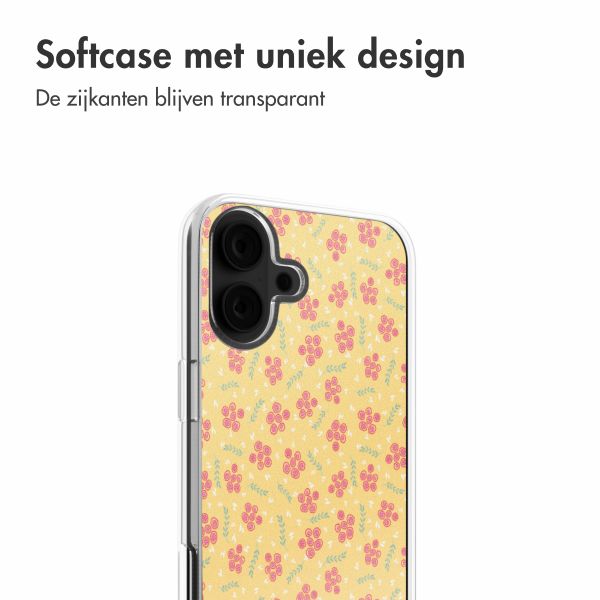 imoshion  Design hoesje iPhone 16 - Sunny Yellow Petite Flowers