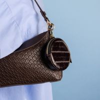 Selencia Nova Real Leather Mini Pouch - Dark Chocolate