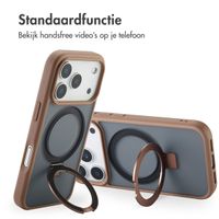 Accezz Ring Stand Backcover met MagSafe Apple iPhone 17 Pro - Bruin