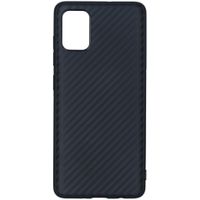 Carbon Softcase Backcover Samsung Galaxy A51 - Zwart