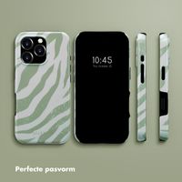 Selencia Vivid Backcover met MagSafe Apple iPhone 16 Pro - Colorful Zebra Sage Green