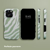 Selencia Vivid Tough Backcover met MagSafe iPhone 16 Pro - Colorful Zebra Sage Green