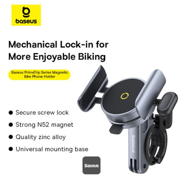 Baseus PrimeTrip Telefoonhouder fiets/motor/scooter - Magnetisch - Universeel - Cosmic Black
