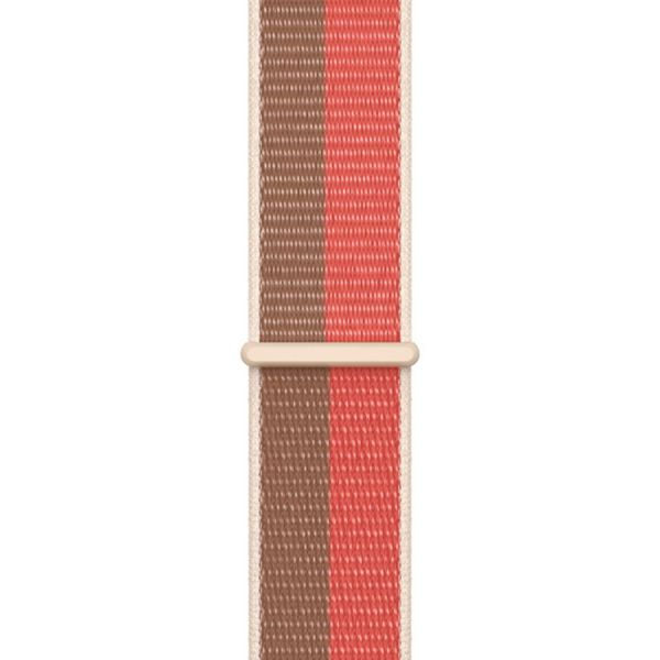 Apple Sport Loop Band Apple Watch Series 1-9 / SE - 38/40/41 mm / Series 10 - 42 mm - Pink Pomelo/Tan