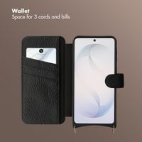 Selencia Riva Bookcase with MagSafe and phone strap Samsung Galaxy S26 - Black