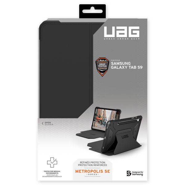 UAG Metropolis Bookcase Samsung Galaxy Tab S9 11.0 inch - Black