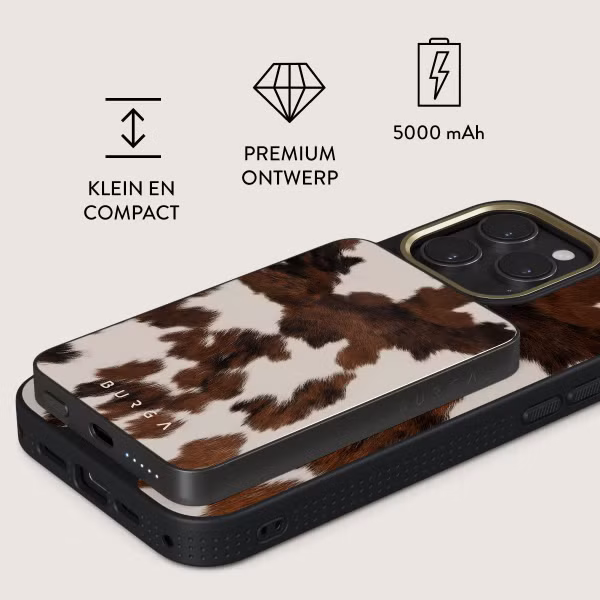 Burga Magnetic Powerbank 5.000 mAh - Geschikt voor MagSafe en Qi2 | Celestial - Gunmetal