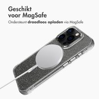 imoshion Clear Glitter Backcover met MagSafe Apple iPhone 15 Pro Max - Zilver