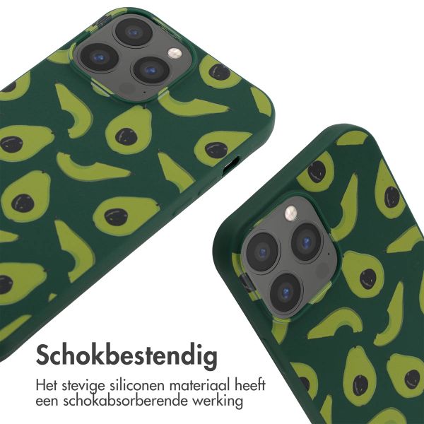 imoshion Siliconen design hoesje met koord iPhone 13 Pro Max - Avocado Green