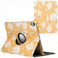 imoshion 360° Draaibare Design Bookcase Apple iPad Air 5 (2022) / Air 4 (2020) - Yellow Flowers