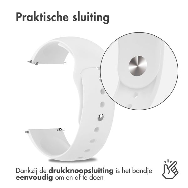 imoshion Siliconen Sport bandje  - Universeel 22 mm aansluiting - Wit