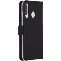 Selencia Echt Leren Bookcase Huawei P30 Lite - Zwart