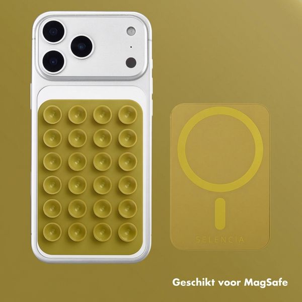 Selencia MagSafe zuignap telefoonhouder - Olive Dust