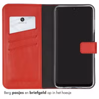 Selencia Echt Leren Bookcase Samsung Galaxy A15 (5G/4G) - Rood