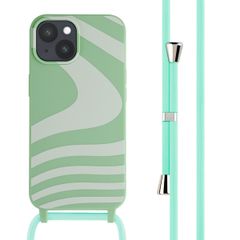 imoshion Siliconen design hoesje met koord Apple iPhone 15 - Retro Green