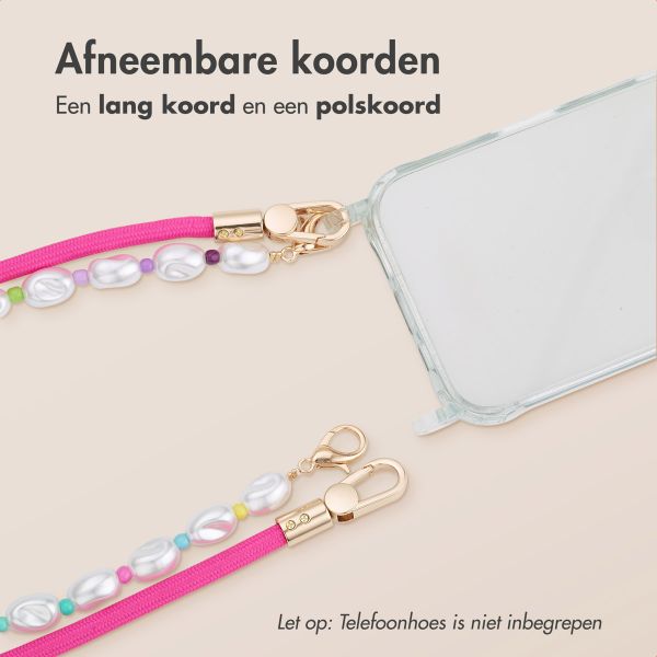 imoshion Gekleurde Telefoonkoorden set met Parels - Roze