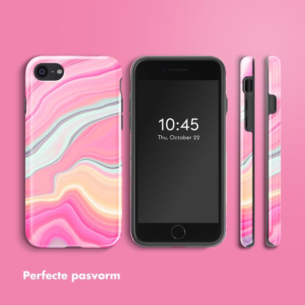 Selencia Vivid Tough Backcover iPhone SE (2022 / 2020) / 8 / 7 - Pastel Lipstick Marble