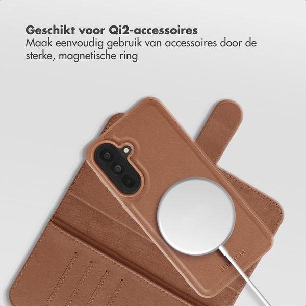 Selencia Olyn Uitneembare Bookcase met MagSafe Samsung Galaxy A37 (5G) - Bruin