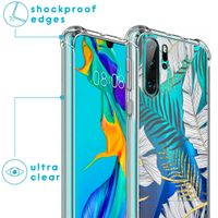 imoshion Design hoesje met koord Huawei P30 Pro - Bladeren - Zwart / Goud