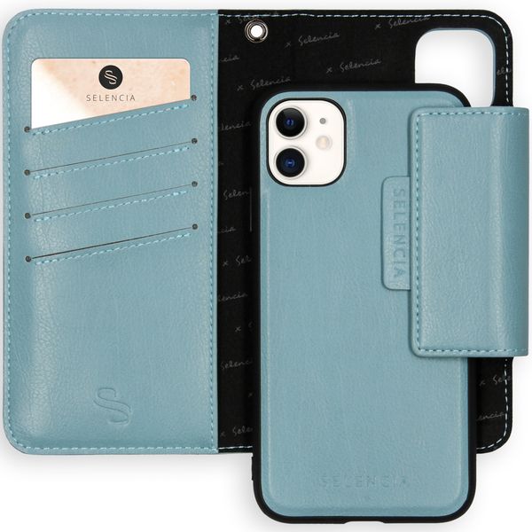 Selencia 2-in-1 Uitneembare Vegan Lederen Bookcase iPhone 11 - Blauw