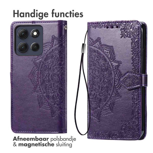 imoshion Mandala Bookcase Motorola Moto G86 Power - Paars