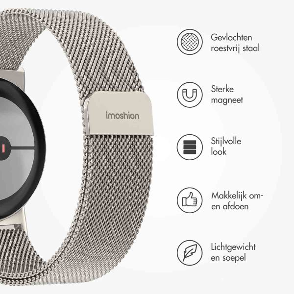 imoshion Milanees magnetisch bandje Google Pixel Watch 3 / 4 (45 mm) - Starlight