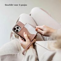 Selencia Sera Telefoonhoes met Koord en Envelop Pashouder Apple iPhone 15 - Old Pink