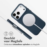 Accezz MagSafe Leather Backcover Apple iPhone 17 Pro Max - Nightfall Blue