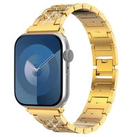 Selencia Sparkle schakelband Apple Watch Series 1 t/m 9 / SE (38/40/41 mm) | Series 10 / 11 (42 mm) - Goud