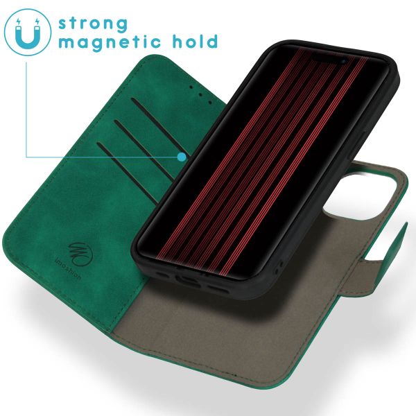 imoshion Uitneembare 2-in-1 Luxe Bookcase Apple iPhone 15 - Donkergroen