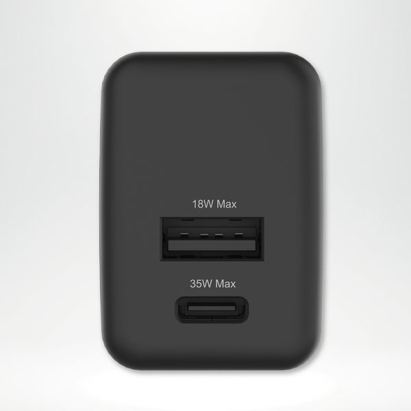 imoshion Wall Charger - Oplader - USB-C + USB-A - Power Delivery en Quick Charge - 35W - Zwart