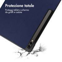 imoshion Trifold Bookcase Samsung Galaxy Tab S10 Ultra / Tab S9 Ultra - Donkerblauw
