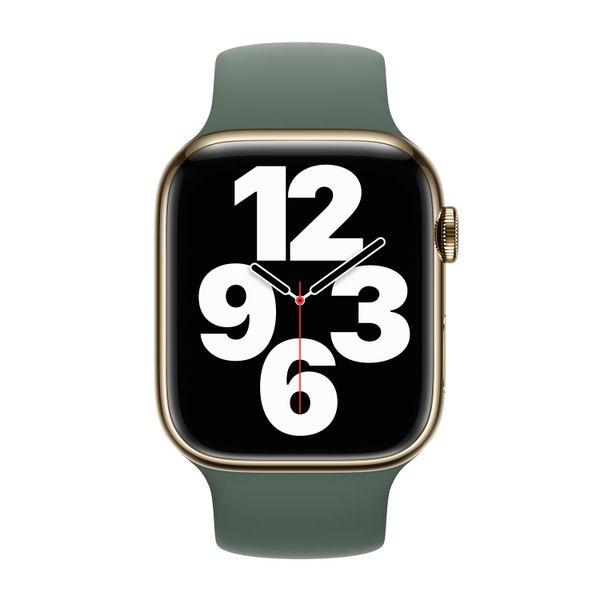 Apple Siliconen solobandje Apple Watch | 44/45/46/49 mm - Maat 7 - Eucalyptus