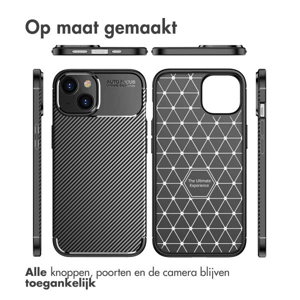 imoshion Carbon Softcase Backcover Apple iPhone 14 Plus - Zwart