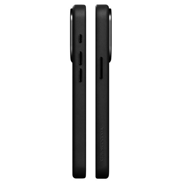 Woodcessories Bio Leather Case MagSafe Apple iPhone 15 Pro Max - Zwart